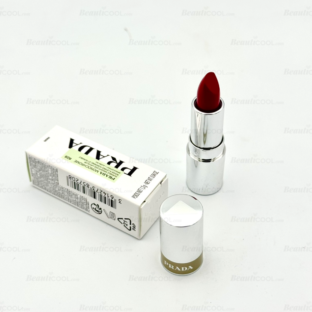 PRADA Monochrome Hyper Matte Lipstick 1.3g #R28 Fuoco, PRADA Monochrome Hyper Matte , PRADA Monochrome Hyper Matte ราคา , PRADA Monochrome Hyper Matte รีวิว ,PRADA Monochrome Hyper Matte สีไหนสวย, PRADA, PRADA ลิปสติก